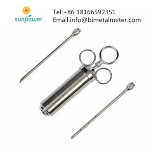 304 Stainless Steel Heavy Duty Meat Injector 4Oz Seasoning Marinade Injector Syringe Includes 2 Needles