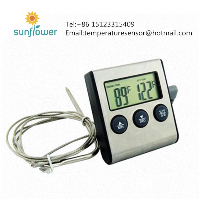 digital thermometer probe with timer
