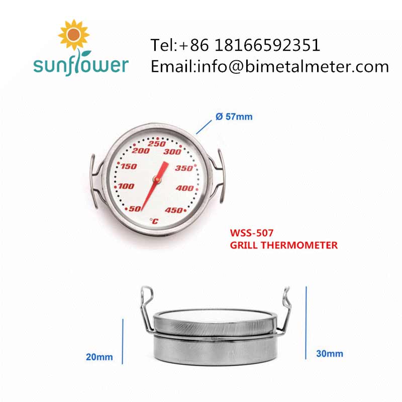 smoke grilling meat thermometer for controling the grill temperature