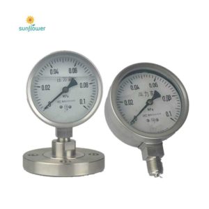 YE-150 diaphragm seal capsule micro pressure gauge low pressure gauge