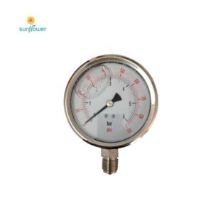 Y-100 stainless steel hydraulic pressure measuring vacuum pressure gauge