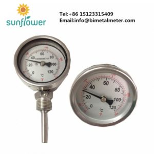 WSS-461 bimetal temperature gauge bottom connection