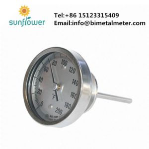 WSS-571 bimetal temperature gauge with thermo pocket