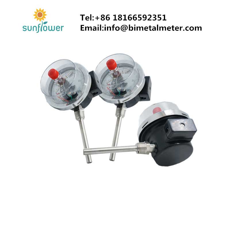 WSSX-401 back connection bimetal thermometer with electric contact