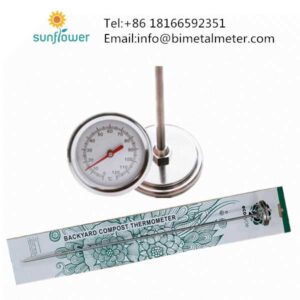 600mm long probe Compost Thermometer Garden Organic Mental Soil Temperature Tester