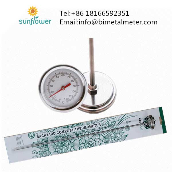 HVAC Capillary Thermometer 48*48mm 0-120c - China Square Plastic