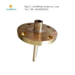 SS304 SS316 and brass material flange mount thermowell
