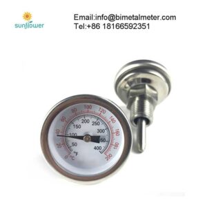 customize high temperature pot lid bimetal analog thermometer