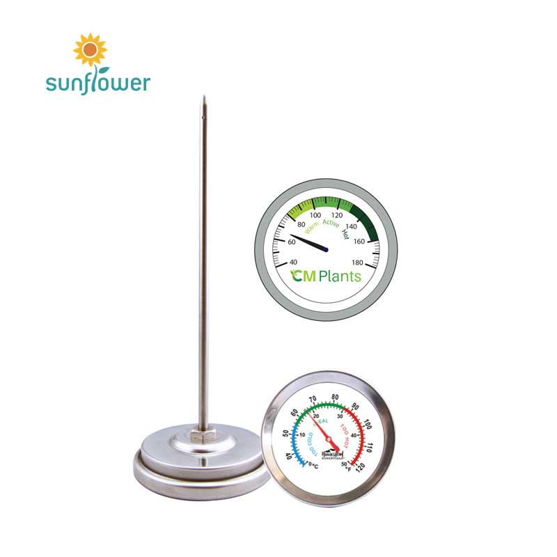 customized 20inch 24inch 40inch long probe compost thermometers