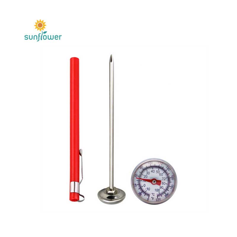 customized gift coffee milk thermometer with pen protective tube