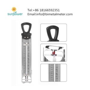 full stainlees steel SS304 glass candy jelly thermometers