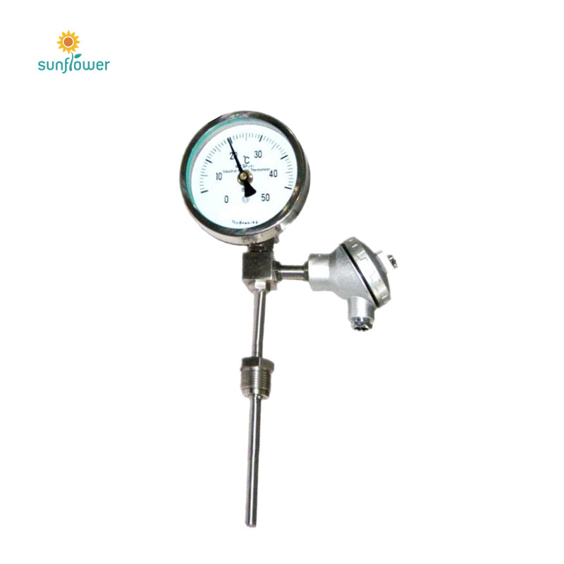1/4 NPT Thread Temperature Gauge Stainless Thermometer for Boiler